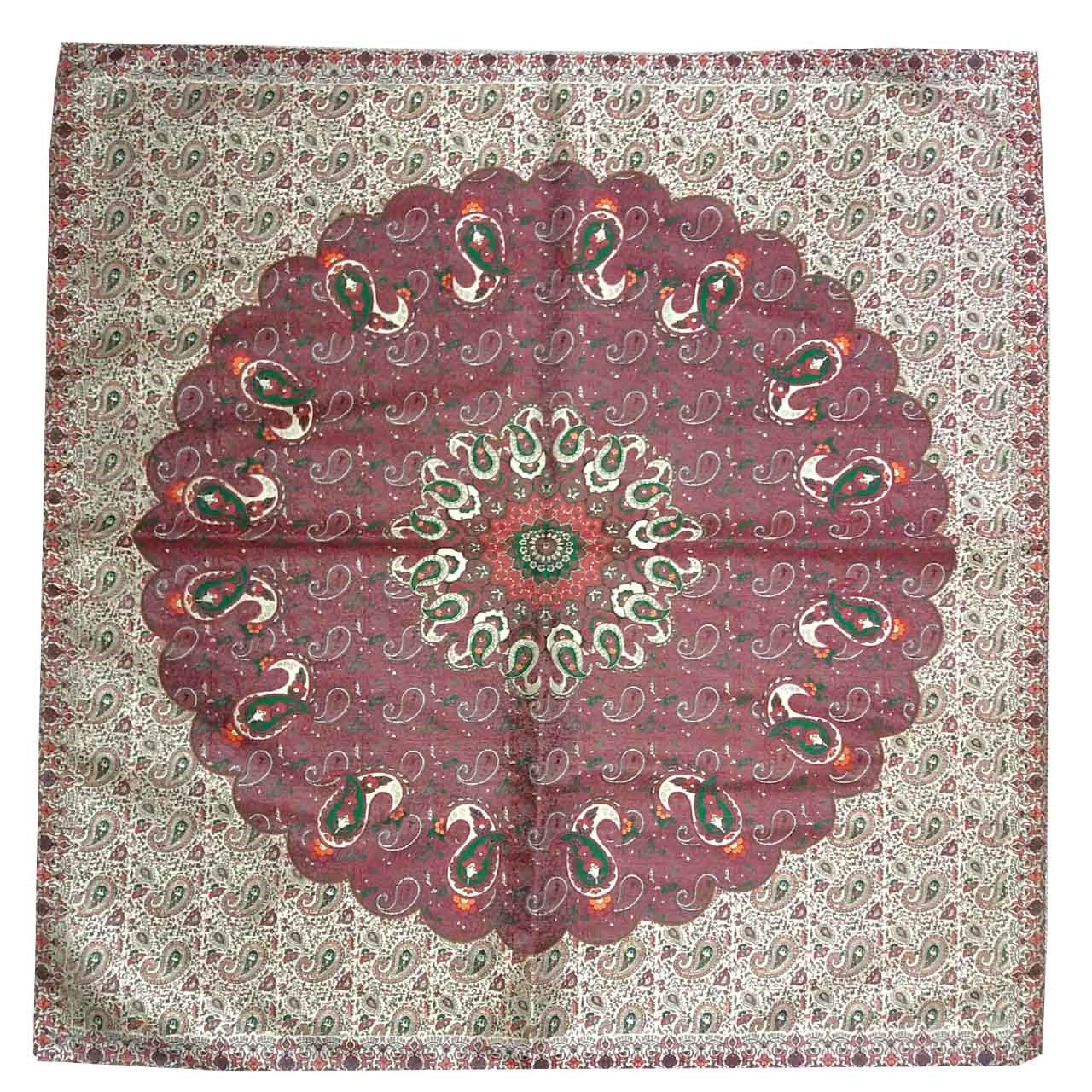 رومیزی ترمه ابریشمی کد 2023 سایز 100 × 100 سانتی متر
