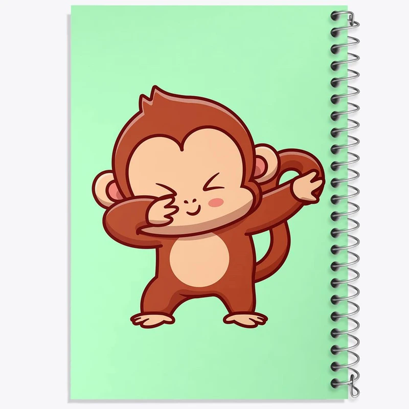 دفتر نت موسیقی 50 برگ خندالو مدل حیوانات بامزه میمون کد 25426