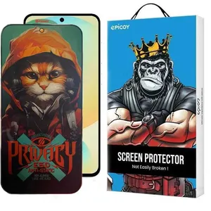 Epicoy Privacy Hoodie Cat Screen Protector For Samsung Galaxy S25 FE / A55/A35