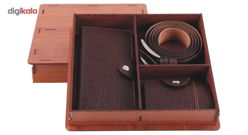 ست هدیه چرم ما مدل دکمه دار