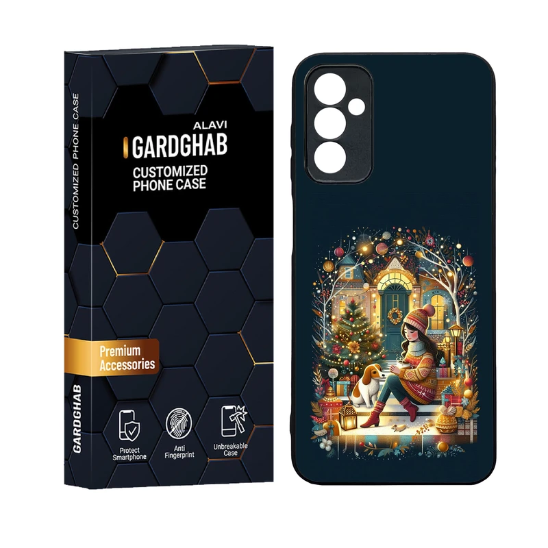 کاور گارد قاب علوی دورژله ای پشت گلس مدل هنری مناسب برای گوشی موبایل سامسونگ Galaxy F13