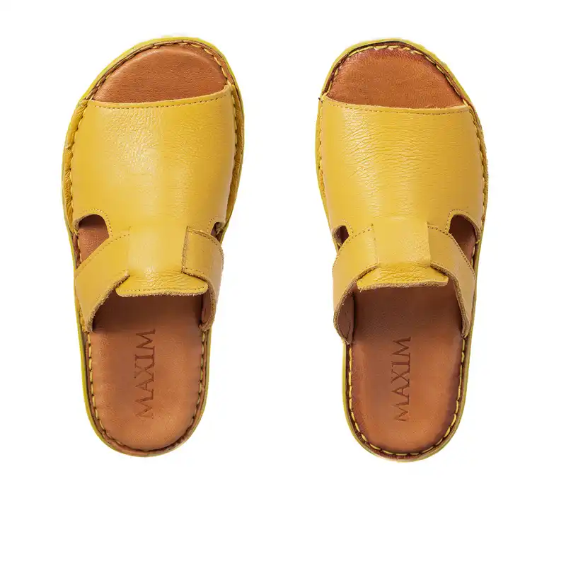 دمپایی زنانه ماکسیم مدل کمند رنگ زرد