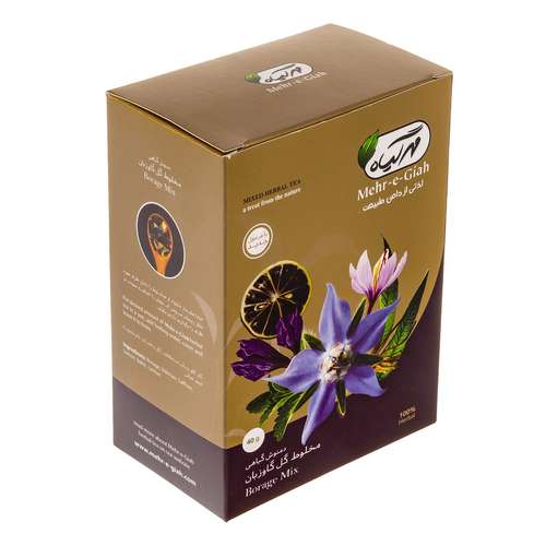 دمنوش گیاهی مخلوط گل گاوزبان مهرگیاه مقدار 40 گرم