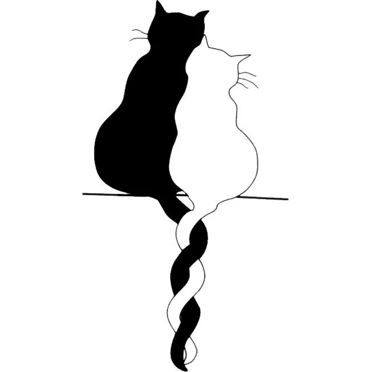 استیکر پارچه و لباس پاد آفرین مدل گربه  کیوت کد 784