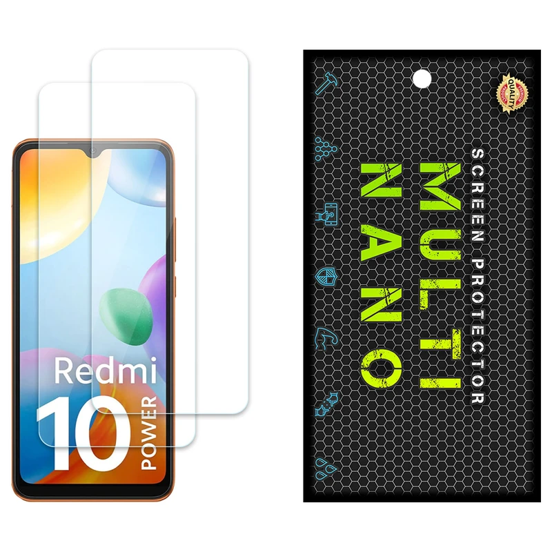 محافظ صفحه نمایش مولتی نانو مدل X-S2N مناسب برای گوشی موبایل شیائومی Redmi 10 Power بسته دو عددی