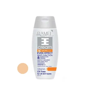 فلوئید ضد آفتاب رنگی رامل SPF 50 مدل EE 03-حاوی محافظ،PA+++،UVA،UVB،ضد چروک،ضد لک،جوان کننده،آبرسان،کاهش دهنده آکنه مناسب انواع پوست،حجم 50 میلی لیتر
