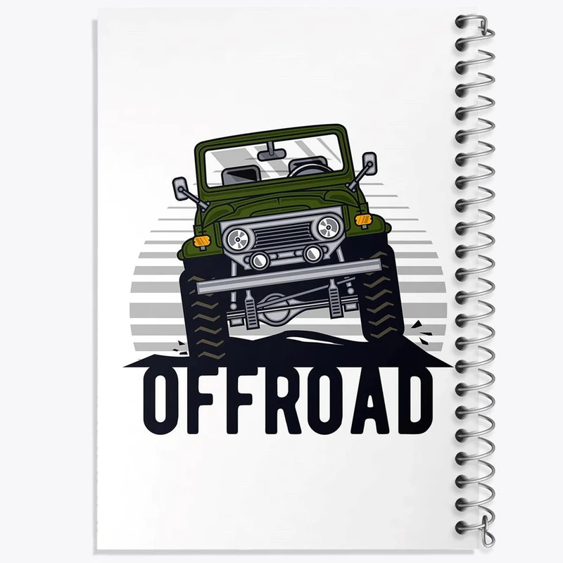 دفتر شطرنجی 50 برگ خندالو طرح ماشین آفرود کد 10353