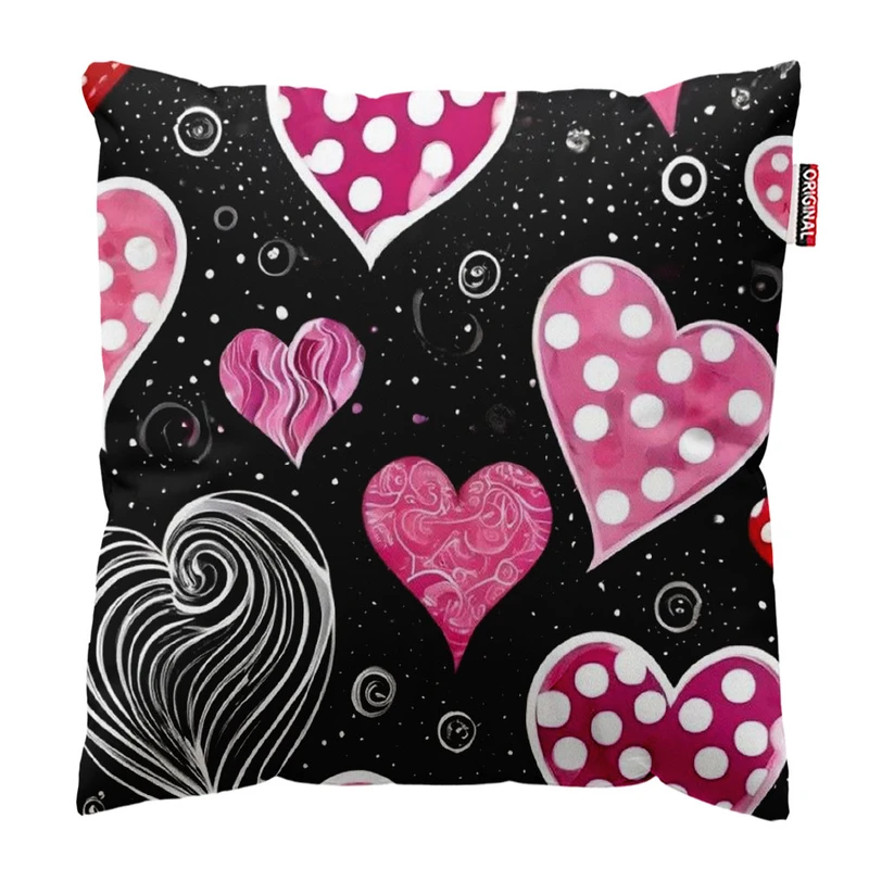 کوسن پاد آفرین طرح قلب کد 1969 سایز 30*30 سانتی متر