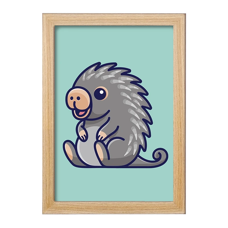 تابلو خندالو مدل حیوانات بامزه خارپشت کد 28372