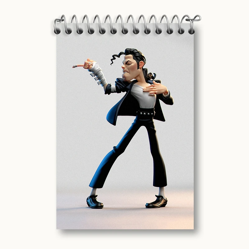 دفتر یادداشت 50 برگ خندالو مدل مایکل جکسون (Michael Jackson) کد F397