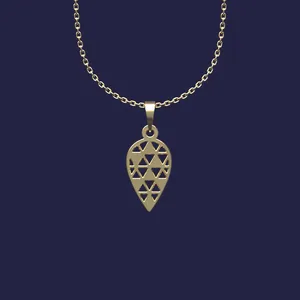 گردنبند طلا 18 عیار زنانه مدوپد مدل هندسی کد Z2-1-1125