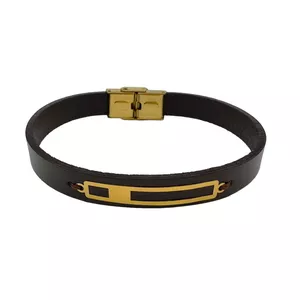 دستبند طلا 18 عیار مردانه مدل هندسی کد DM011209