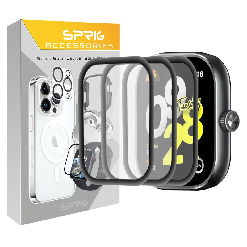 محافظ صفحه نمایش اسپریگ مدل Pmma-SPG مناسب برای ساعت هوشمند شیائومی Redmi Watch 4 بسته سه عددی