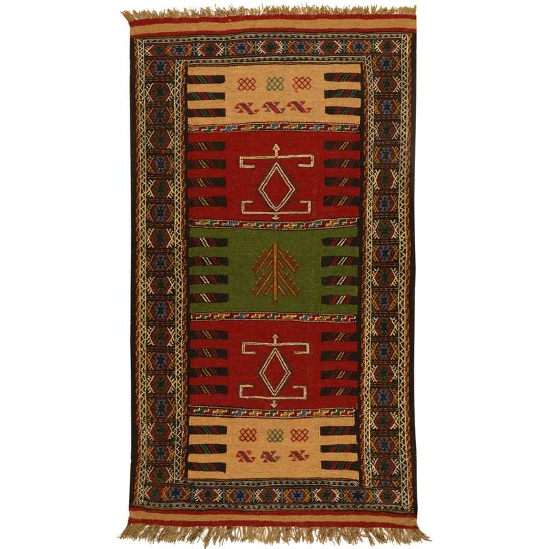 گلیم دستبافت دو متری کد 991092