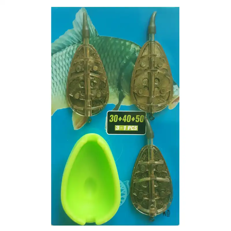 فیدر ماهیگیری مدل اینلاین بسته 3 عددی به همراه قالب