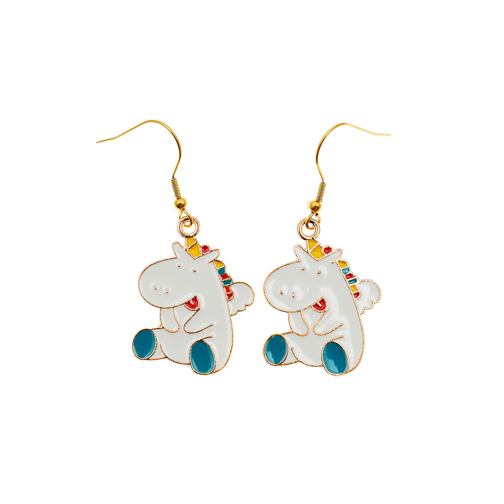 گوشواره دخترانه دلنار گالری مدل یونیکورن گوشواره دخترانه دلنار گالری مدل یونیکورن