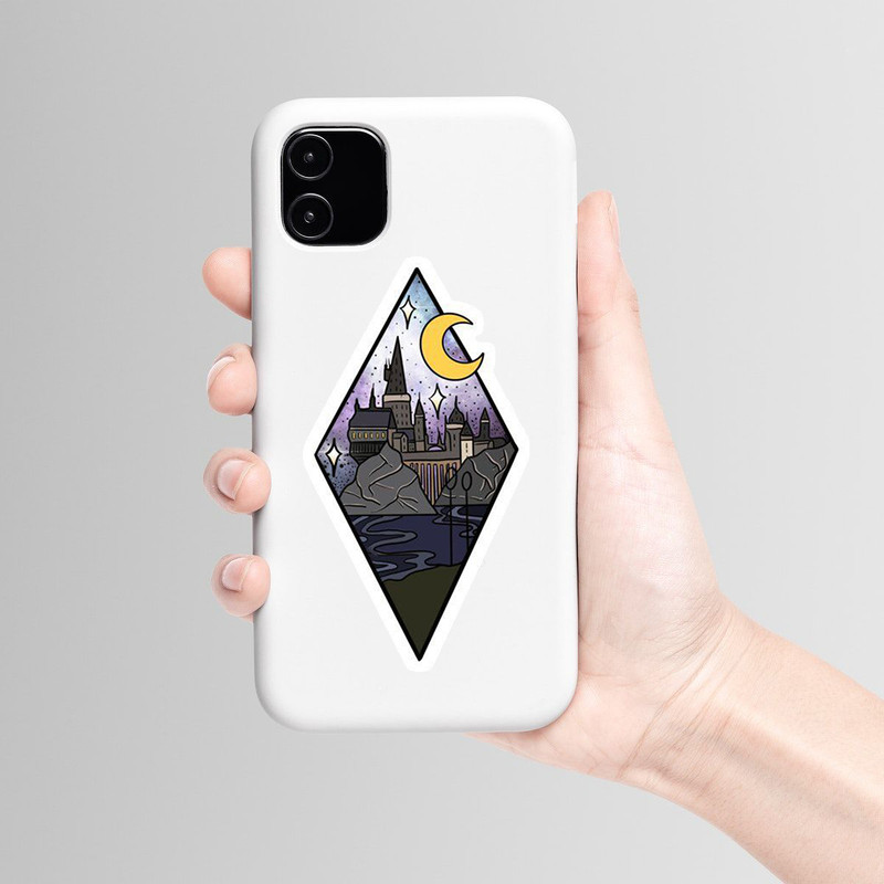 استیکر لپ تاپ و موبایل بووم طرح مدرسه هاگوارتز کد N43