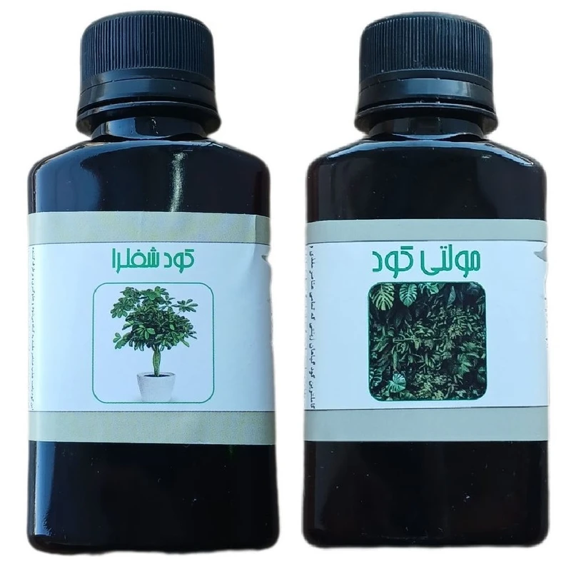کود مایع شفلرا و مولتی کود مدل life drop حجم 110 میلی لیتر بسته 2 عددی