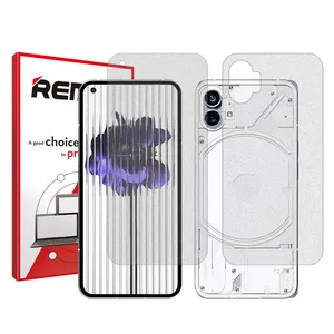 Remax Resistant model matte screen protector suitable for the Nothing Phone 1 mobile phone, along with the back of the phone