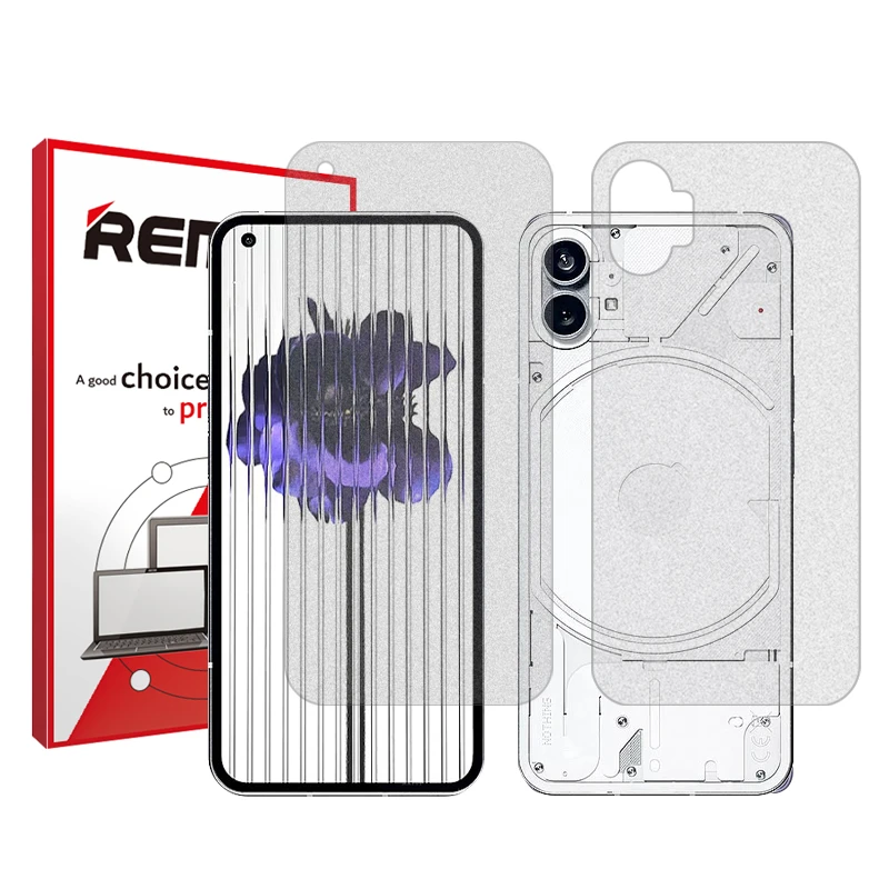 محافظ صفحه نمایش مات ریمکس مدل Resistant مناسب برای گوشی موبایل ناتینگ فون 1 به همراه محافظ پشت گوشی