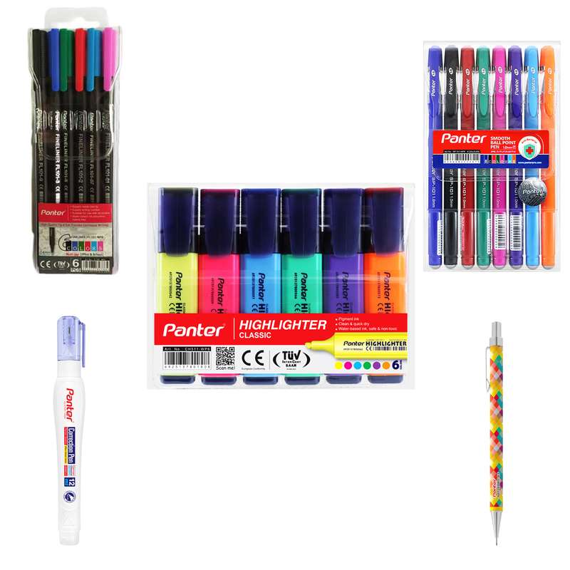 بسته لوازم تحریر پنتر مدل NEON COLORS مجموعه 22 عددی بسته لوازم تحریر پنتر مدل NEON COLORS مجموعه 22 عددی