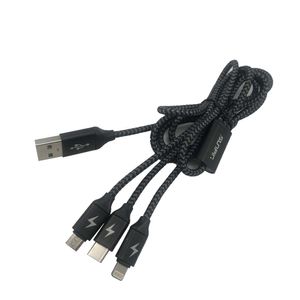 نقد و بررسی کابل تبدیل USB به MicroUSB - Lightning-Type-C سانپین مدل 3in 1 توسط خریداران