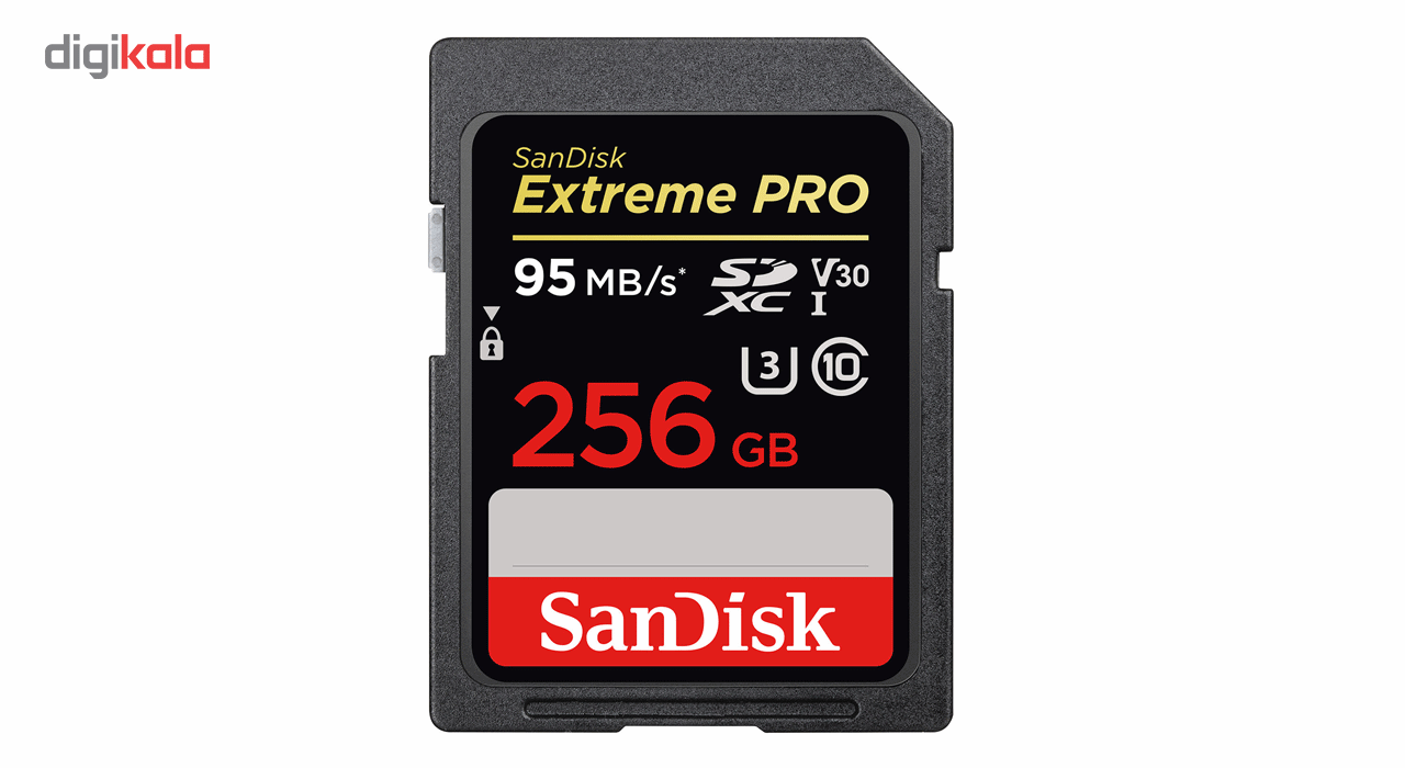 کارت حافظه SDXC سن دیسک مدل Extreme Pro V30 کلاس 10 استاندارد UHS-I U3 سرعت 95MBps ظرفیت 256 گیگابایت