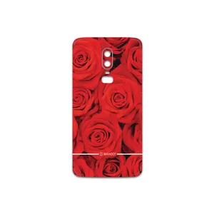 MAHOOT Red-Flower Cover Sticker for OnePlus 6