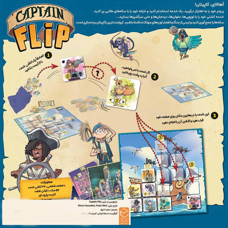 بازی فکری مدل کاپیتان فلیپ Captain Flip