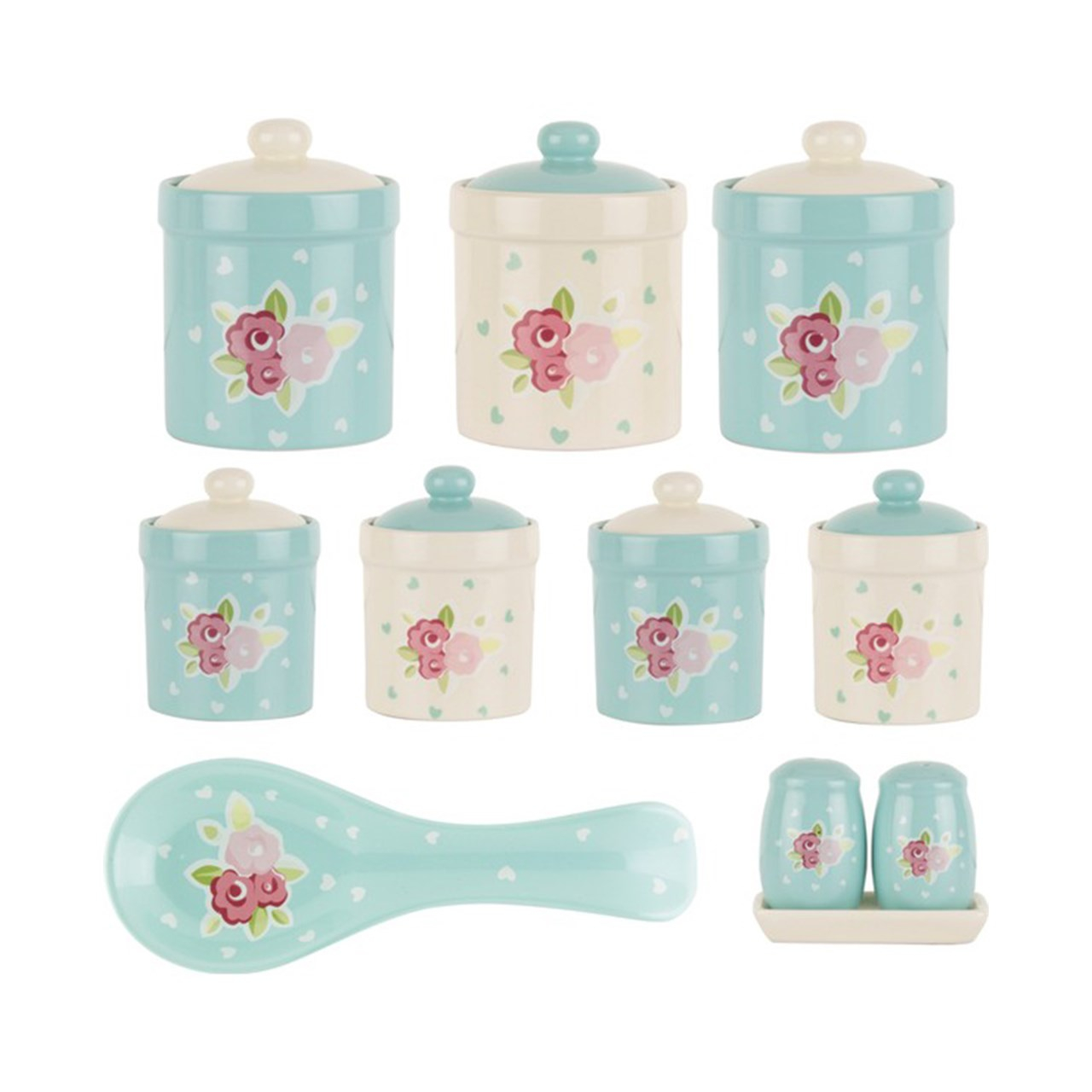 سرویس آشپزخانه 11 پارچه تانتی تونی مدل MINT ROSE