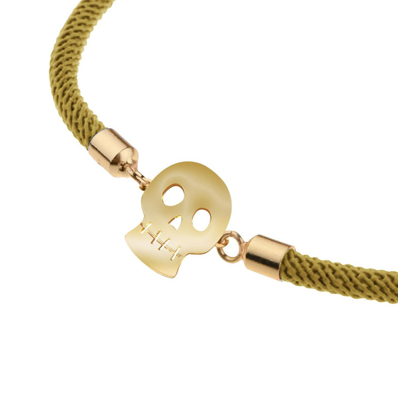 دستبند طلا 18 عیار زنانه مدوپد مدل جمجمه کد D14-10305