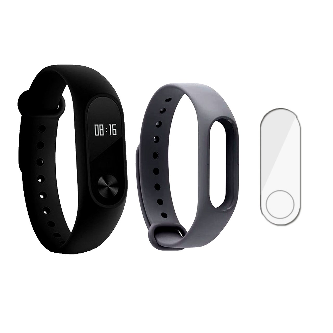 مچ بند هوشمند شیائومی مدل Mi Band 2 به همراه گلس و بند مچ بند شیاومی