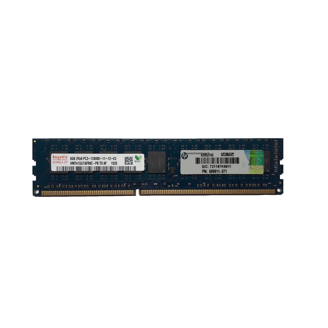 رم سرور DDR3 دوکاناله 1600 مگاهرتز ECC اچ پی مدل PC3-12800E ظرفیت 8 گیگابایت
