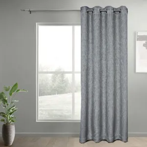 پرده مدل پانچ کتان ملانژ سایز 145x280 سانتیمتر