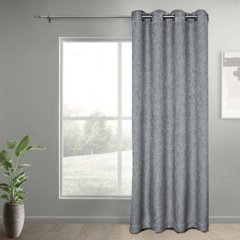 پرده مدل پانچ کتان ملانژ سایز 145x280 سانتیمتر