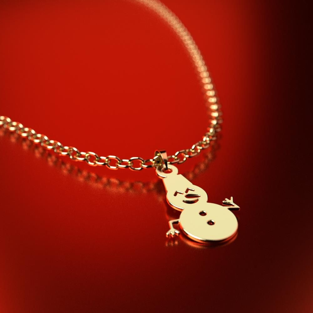 آویز گردنبند طلا 18 عیار زنانه مدوپد مدل آدم برفی کد PA1-13689 -  - 3