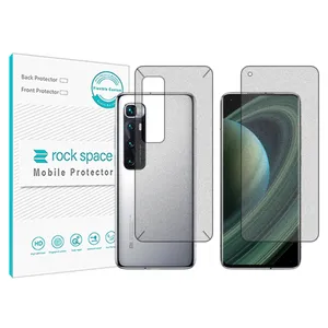 Matte Rockspace HyMTT screen protector suitable for the Xiaomi Mi 10 Ultra mobile phone along with the back of the phone