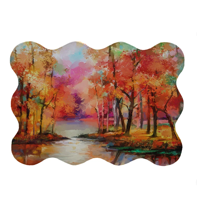 پادری مدل دالبر طرح درختان پاییزی کد 5197 سایز 80x110 سانتی متر 