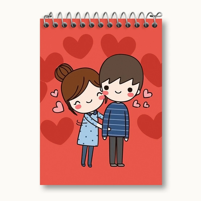 دفتر یادداشت 50 برگ خندالو مدل عاشقانه کد 27130