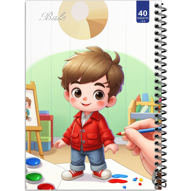 دفتر نقاشی 40 برگ انتشارات بله طرح نقاشی یک پسر کد A4-K582