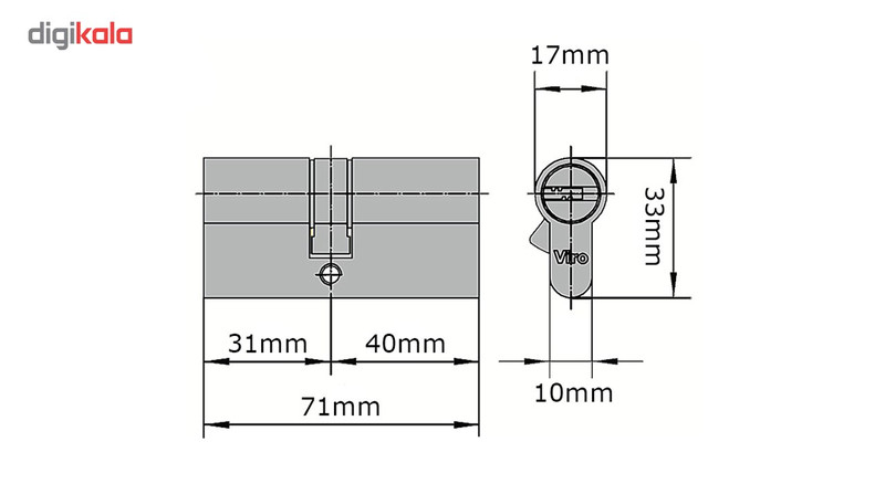 سیلندر قفل ویرو مدل Euro-Pro
