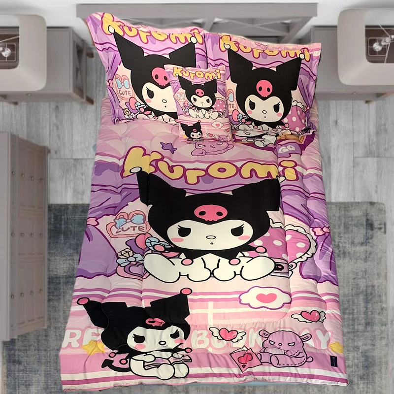 سرویس خواب مدل کرومی kuromi کد 518 یک نفره 5 تکه