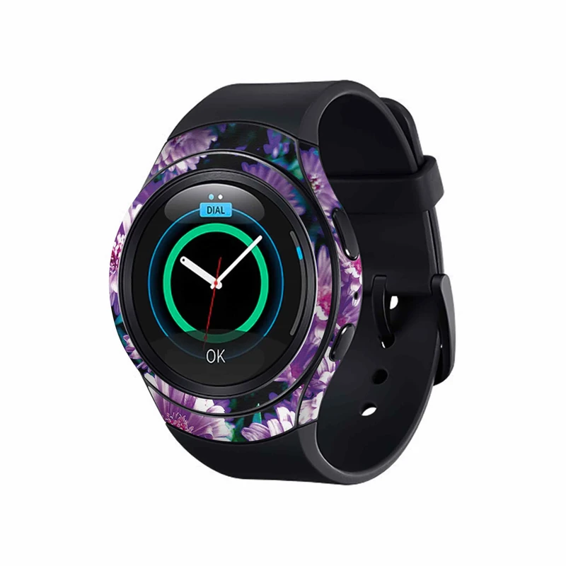 برچسب ماهوت طرح Purple_Flower مناسب برای ساعت هوشمند سامسونگ Galaxy Gear S2