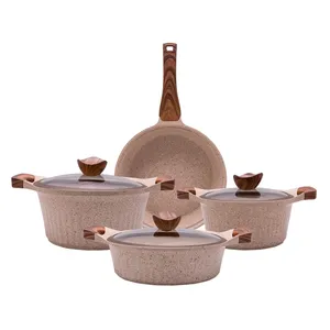 سرویس قابلمه 7 پارچه کاراجا مدل WOOD STONE