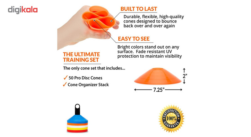 مانع تمرینی ابکو اسپرت مدل Training Cones بسته 50 عددی