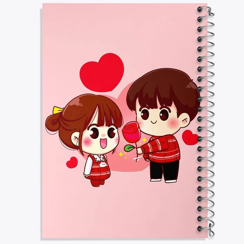 دفتر ژورنال نویسی 50 برگ خندالو مدل نقطه ای طرح عاشقانه کد 27119