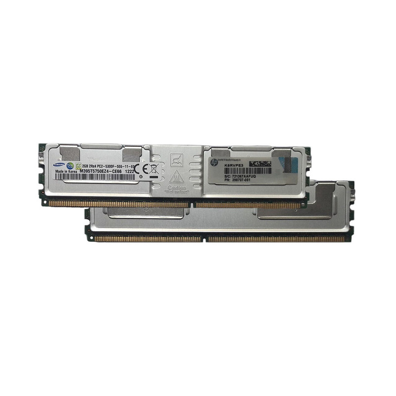 رم دسکتاپ DDR2 یک کاناله 667 مگاهرتز Fully Buffered اچ پی مدل PC2-5300 ظرفیت 4 گیگابایت