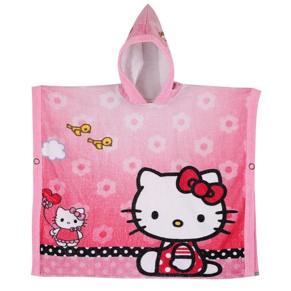 حوله پالتویی زمرد حریر مدل hello kitty حوله پالتویی زمرد حریر مدل hello kitty