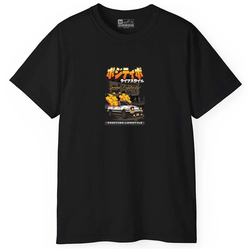 تی شرت آستین کوتاه مردانه پاد آفرین مدل اسپرت طرح ماشین خفن کد 0766