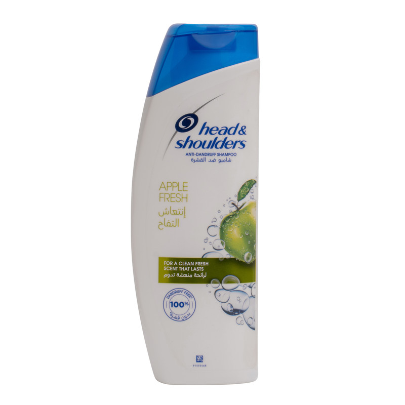 شامپو مو هد شولدرز مدل APPLE FRESH مناسب برای موهای دارای شوره حجم 400 میلی لیتر